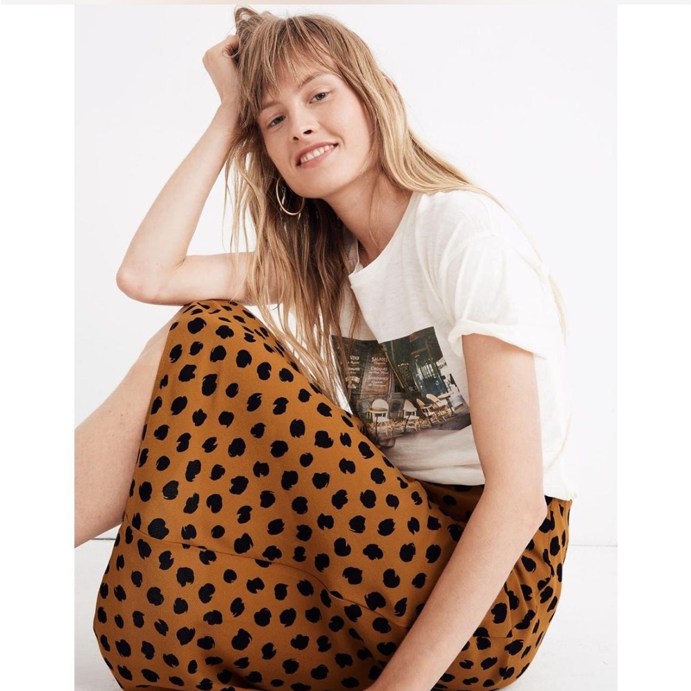 Madewell Midi Slip Skirt in Painted Spots